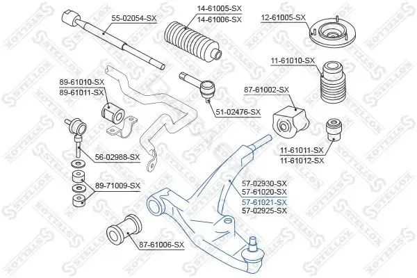 Рычаги STELLOX 57-61021-SX
