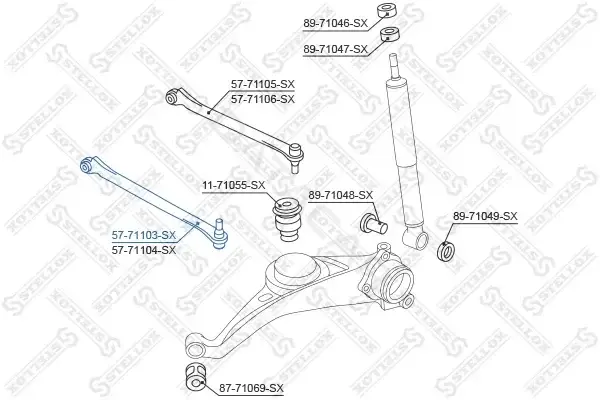 Рычаги STELLOX 57-71103-SX