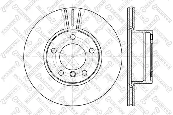 Тормозные диски STELLOX 6020-1536V-SX