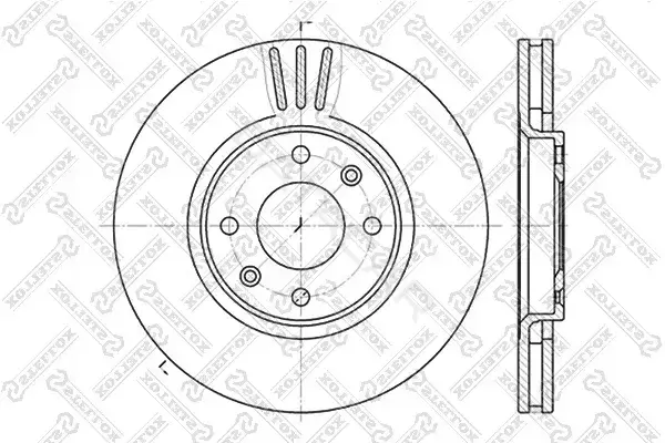 Тормозные диски STELLOX 6020-1927V-SX