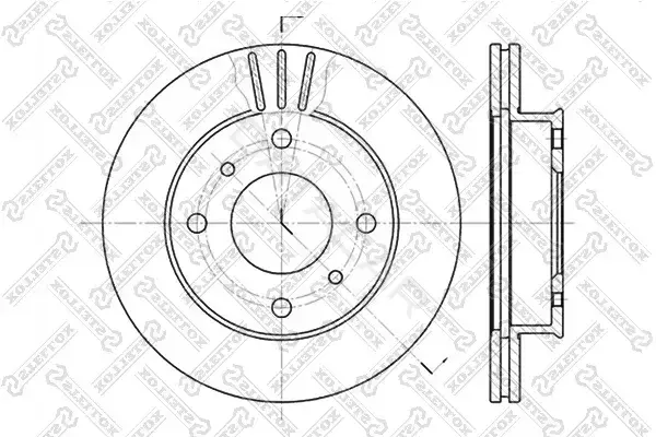 Тормозные диски STELLOX 6020-2230V-SX