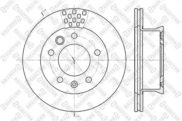 Тормозные диски STELLOX 6020-3334V-SX