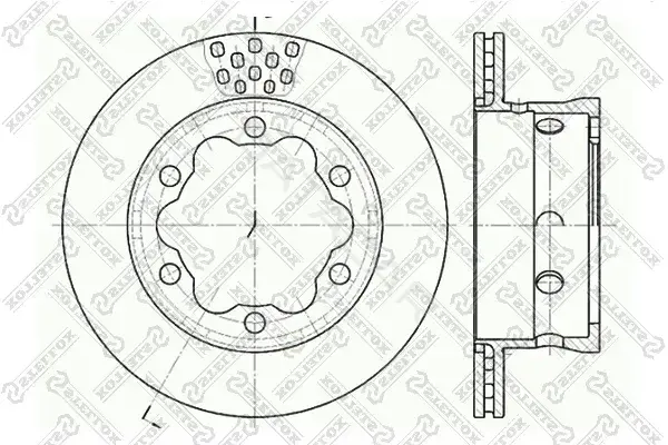Тормозные диски STELLOX 6020-3344V-SX