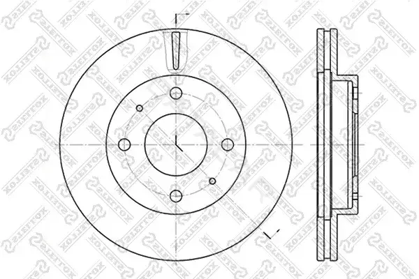 Тормозные диски STELLOX 6020-3403V-SX