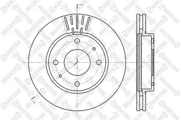 Тормозные диски STELLOX 6020-3411V-SX