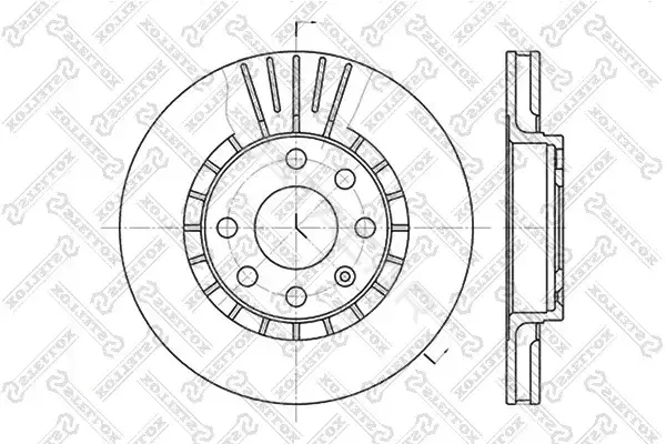 Тормозные диски STELLOX 6020-3613V-SX