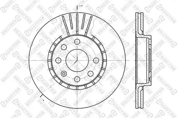 Тормозные диски STELLOX 6020-3617V-SX