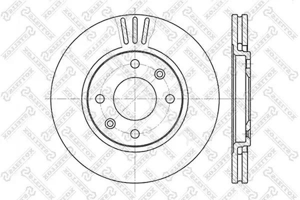 Тормозные диски STELLOX 6020-3719V-SX