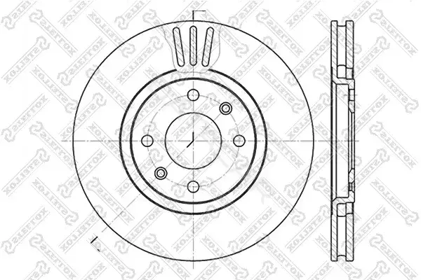 Тормозные диски STELLOX 6020-3720V-SX