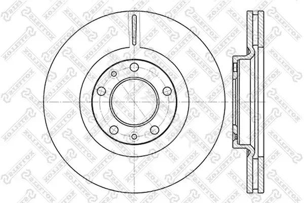 Тормозные диски STELLOX 6020-3723V-SX