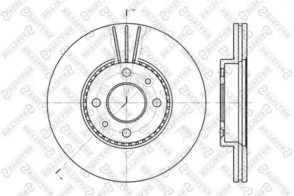Тормозные диски STELLOX 6020-3911V-SX