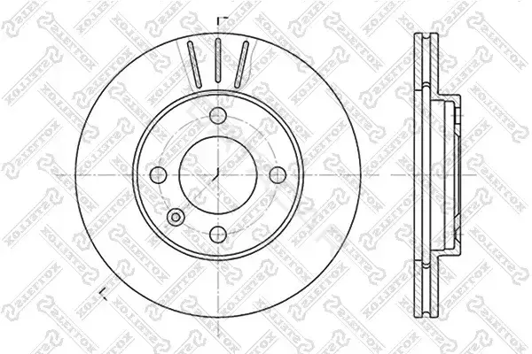 Тормозные диски STELLOX 6020-4724V-SX