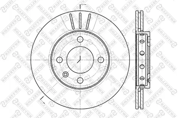 Тормозные диски STELLOX 6020-4756V-SX