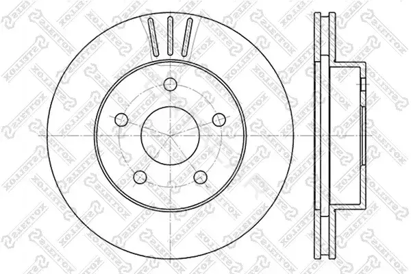 Тормозные диски STELLOX 6020-9303V-SX