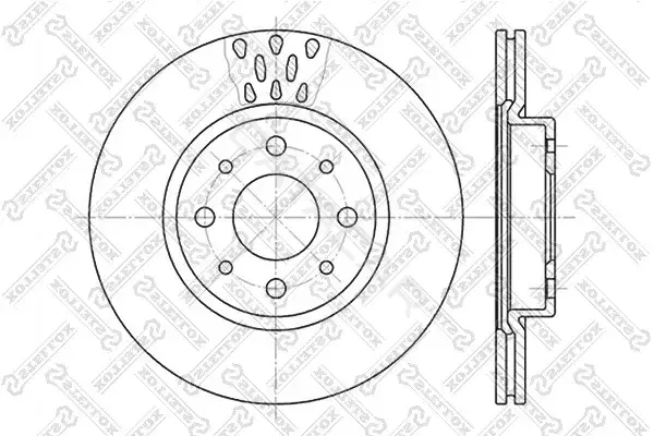 Тормозные диски STELLOX 6020-9921V-SX