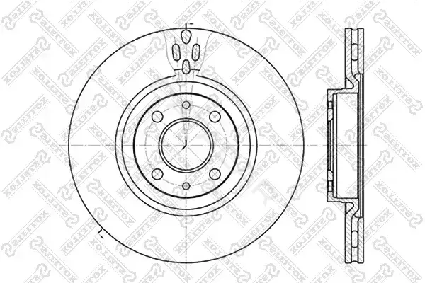 Тормозные диски STELLOX 6020-9923V-SX