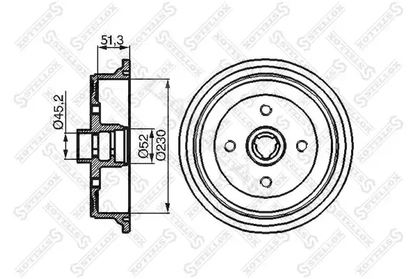 Тормозной барабан STELLOX 6025-4713-SX