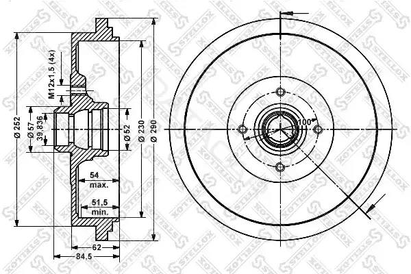 Тормозной барабан STELLOX 6025-4719-SX