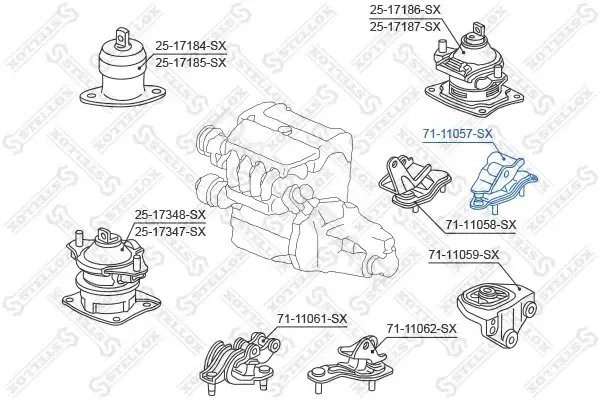 Подушка КПП STELLOX 71-11057-SX