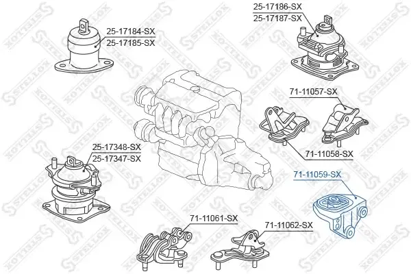 Подушка КПП STELLOX 71-11059-SX