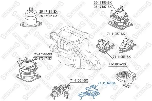 Подушка КПП STELLOX 71-11062-SX