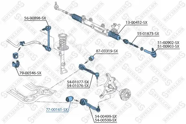 Сайлентблок рычага STELLOX 77-00161-SX