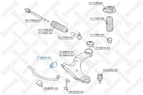 Сайлентблок рычага STELLOX 77-00405-SX