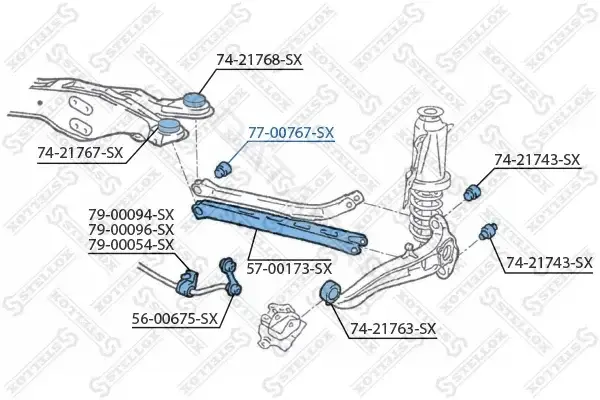 Сайлентблок рычага STELLOX 77-00767-SX