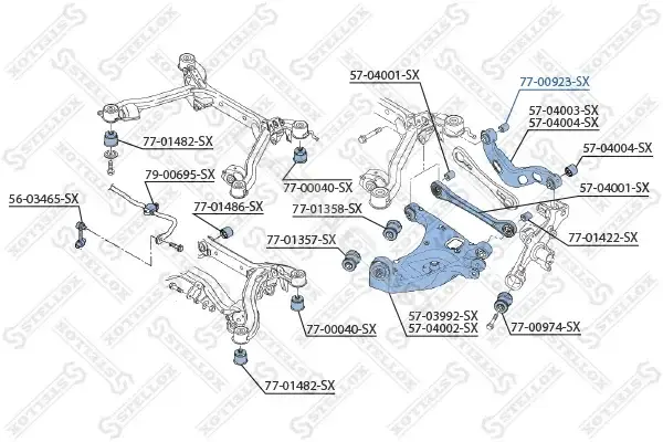 Сайлентблок рычага STELLOX 77-00923-SX