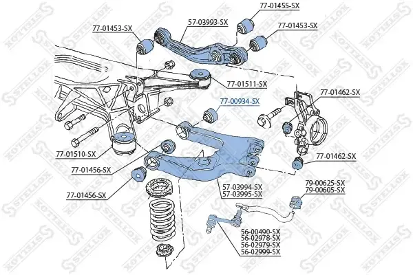 Сайлентблок рычага STELLOX 77-00934-SX