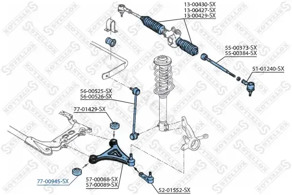 Сайлентблок рычага STELLOX 77-00945-SX