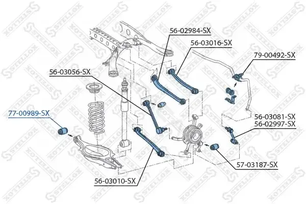Сайлентблок рычага STELLOX 77-00989-SX