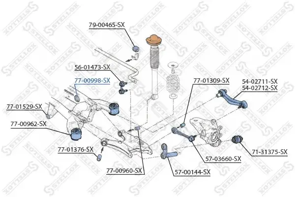 Сайлентблок рычага STELLOX 77-00998-SX
