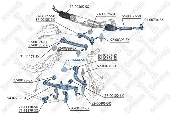 Сайлентблок рычага STELLOX 77-01444-SX