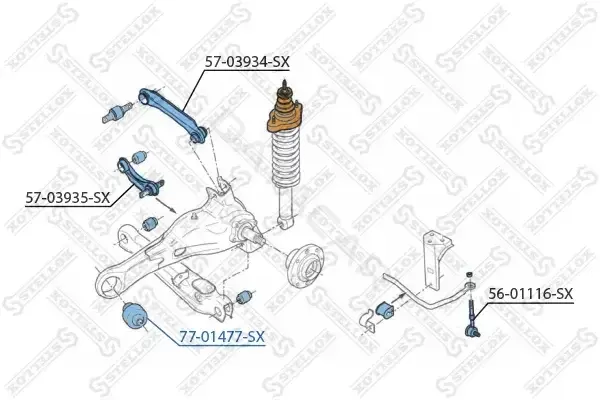Сайлентблок рычага STELLOX 77-01477-SX