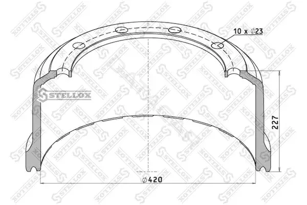 Тормозной барабан STELLOX 85-00046-SX