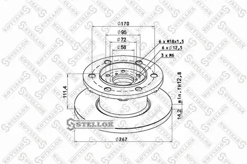 Тормозные диски STELLOX 85-00735-SX