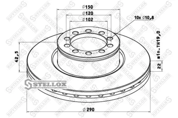 Тормозные диски STELLOX 85-00766-SX
