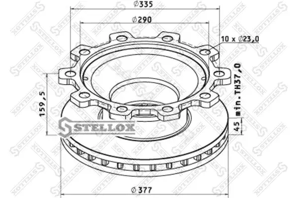 Тормозные диски STELLOX 85-00805-SX