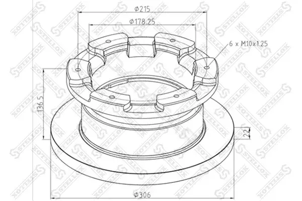 Тормозные диски STELLOX 85-00820-SX
