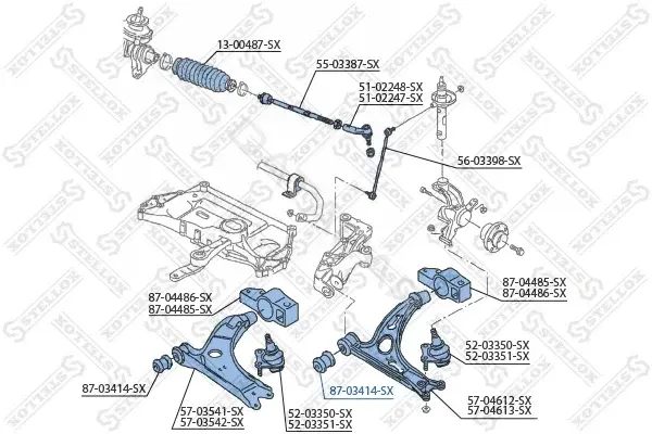 Сайлентблок рычага STELLOX 87-03414-SX