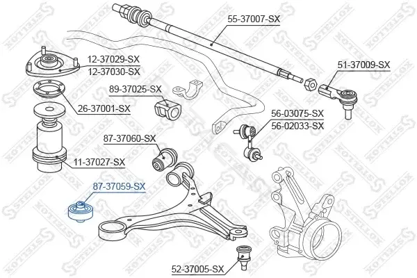 Сайлентблок рычага STELLOX 87-37059-SX