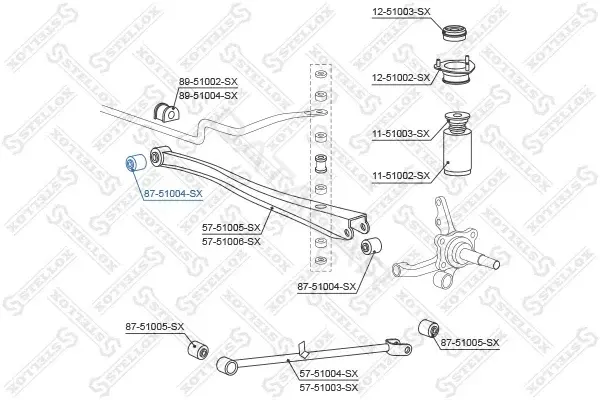 Сайлентблок рычага STELLOX 87-51004-SX