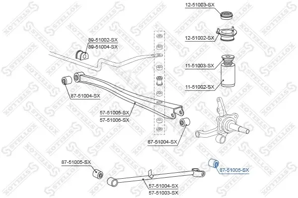 Сайлентблок рычага STELLOX 87-51005-SX