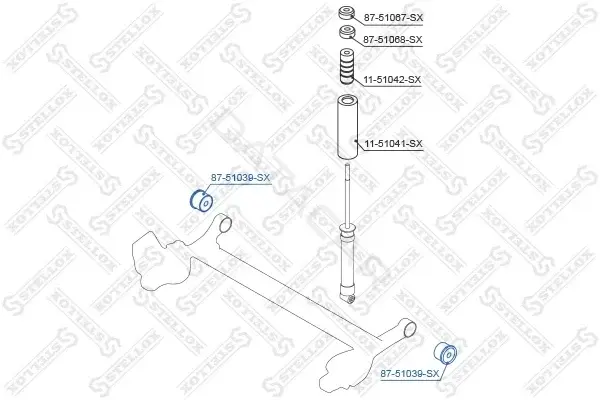 Сайлентблок рычага STELLOX 87-51039-SX
