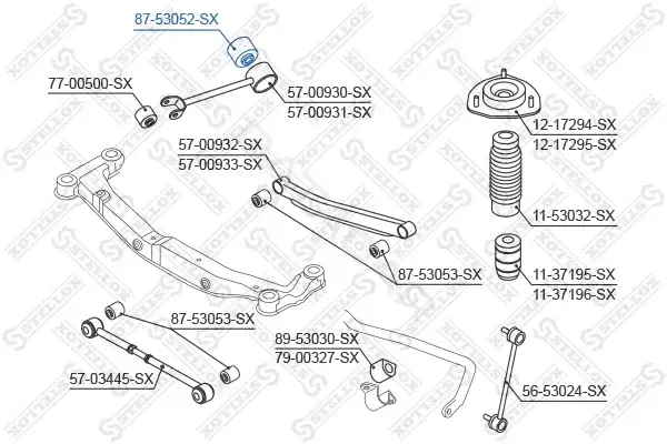 Сайлентблок рычага STELLOX 87-53052-SX