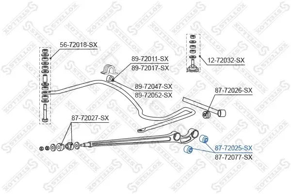 Сайлентблок рычага STELLOX 87-72025-SX