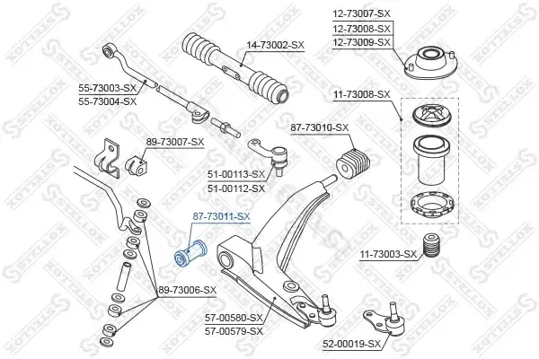 Сайлентблок рычага STELLOX 87-73011-SX