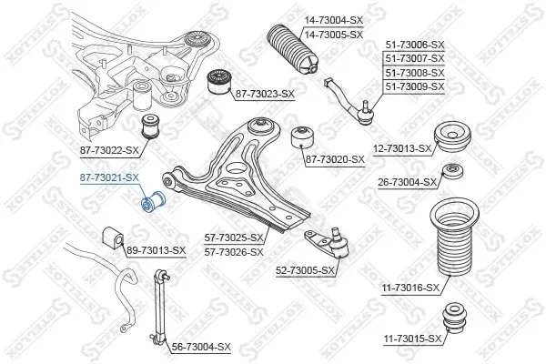 Сайлентблок рычага STELLOX 87-73021-SX