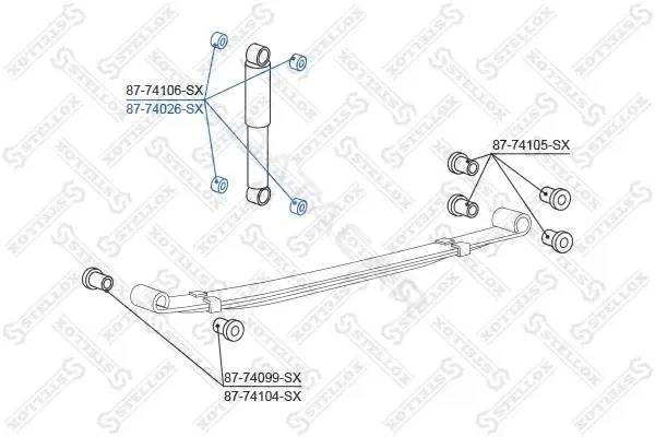 Сайлентблок рычага STELLOX 87-74026-SX